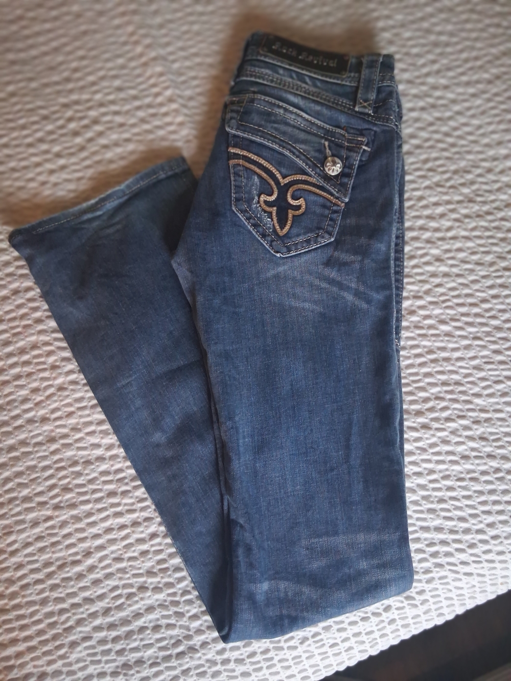 Womens Rock Revival Blue Jeans